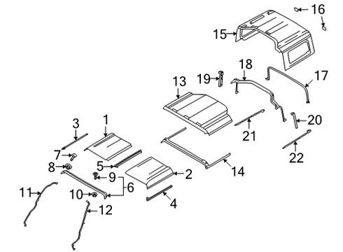 2022 Ford Bronco Hard Top Roof Diagram 4 - Thumbnail