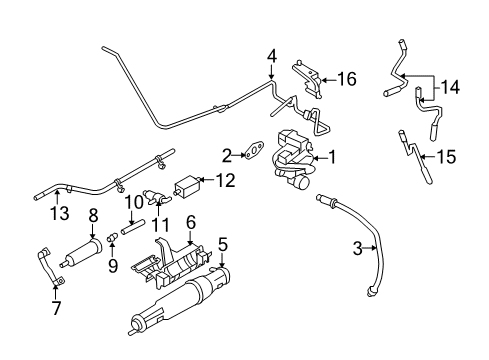 2008 Ford E-150 Vapor Canister Purge Solenoid Diagram for 5C2Z-9C915-DA