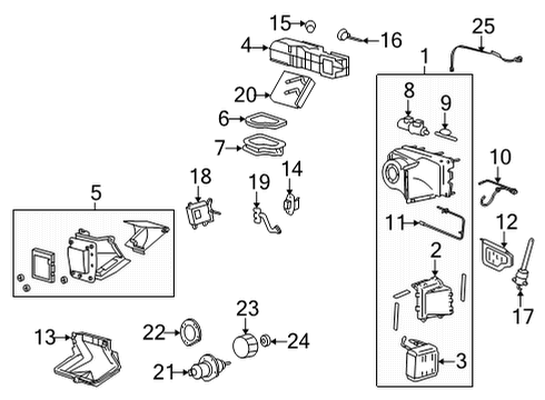 2022 Ford E-350 Super Duty A/C & Heater Control Units Diagram