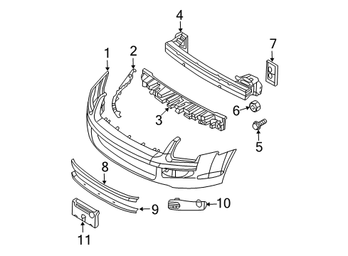 2009 Ford Fusion Front Bumper Diagram