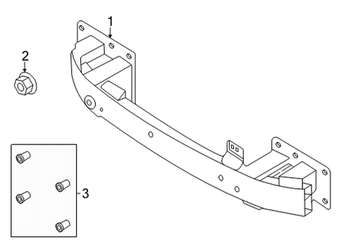 2021 Ford Mustang Mach-E BUMPER ASY - FRONT Diagram for LJ9Z-17757-A