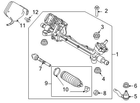 2010 Ford Taurus Kit - Tie Rod Diagram for DG1Z-3280-A