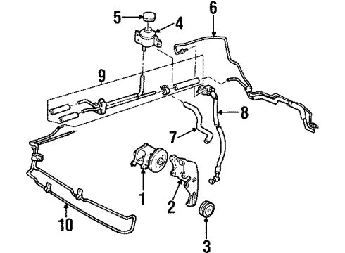 2000 Mercury Villager Pump Assy - Power Steering Diagram for XF5Z-3A674-BA