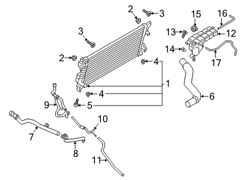 2021 Ford F-150 Hose - Overflow Diagram for JL3Z-8A365-A