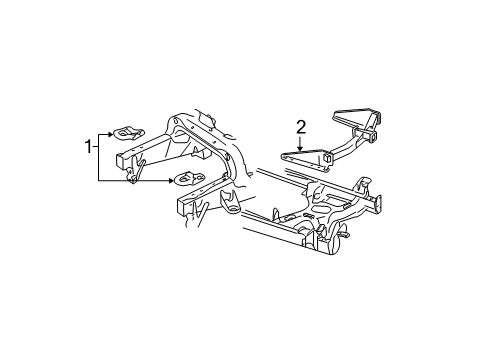 2002 Ford F-150 Tow Hook & Hitch Diagram