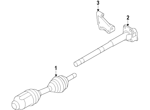 2011 Lincoln MKS Front Axle Shafts & Joints, Drive Axles Diagram