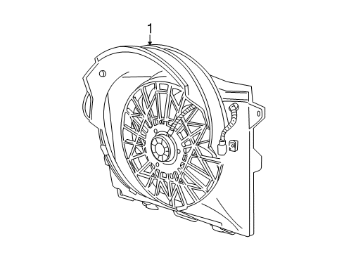 2003 Mercury Grand Marquis Cooling System, Radiator, Water Pump, Cooling Fan Diagram 1 - Thumbnail