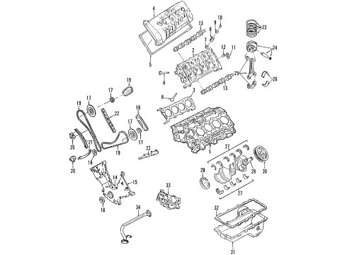 2008 Ford Mustang Engine Parts & Mounts, Timing, Lubrication System Diagram 3 - Thumbnail