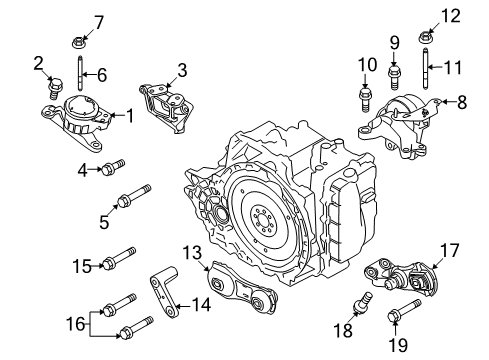 2016 Ford Police Interceptor Sedan Engine & Trans Mounting Diagram 2 - Thumbnail