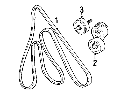 2003 Ford Windstar Belts & Pulleys Diagram