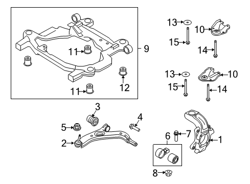 2012 Lincoln MKT Arm Assembly - Front Suspension Diagram for BA5Z-3079-A