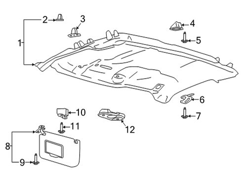 2021 Ford F-150 Interior Trim - Cab Diagram 5 - Thumbnail