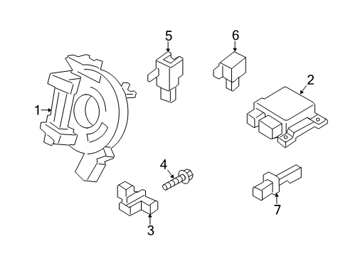 2017 Lincoln MKZ Air Bag Components Diagram 2 - Thumbnail