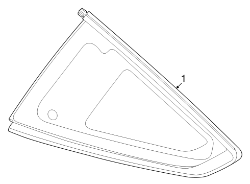 2024 Ford Mustang GLASS - QUARTER WINDOW Diagram for PR3Z-6329710-A