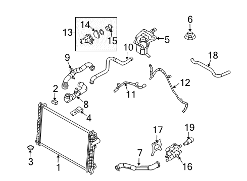 2008 Ford Fusion Hose Assembly Diagram for 6E5Z-8286-AA