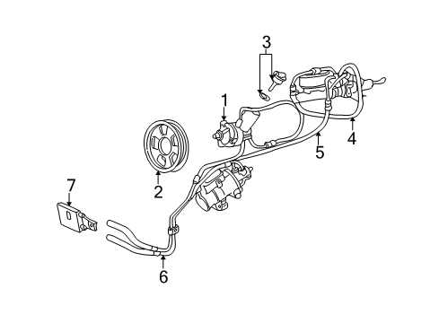 2002 Ford Excursion P/S Pump & Hoses, Steering Gear & Linkage Diagram 4 - Thumbnail