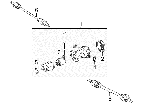 2009 Ford Fusion Axle & Differential - Rear Diagram