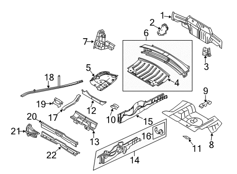 2010 Ford Mustang Member - Side Diagram for 8R3Z-6310457-A