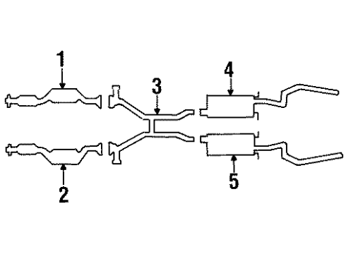 1998 Lincoln Town Car Exhaust Pipe Diagram for F8VZ-5246-AA