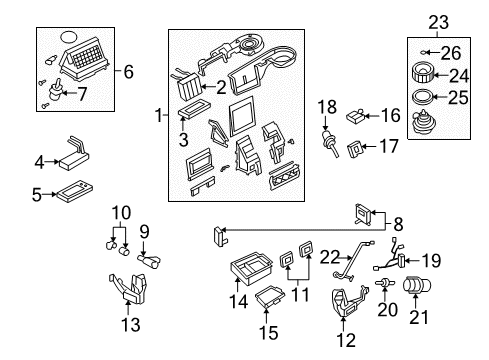 2007 Ford Explorer HVAC Case Diagram