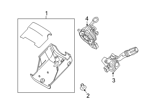 2010 Lincoln MKT Shroud, Switches & Levers Diagram