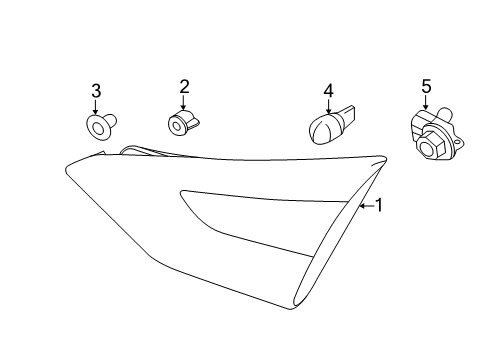 2016 Ford Focus Lamp Assembly - Rear, Stop And Flasher Diagram for F1EZ-13404-A