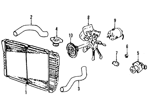 1985 Mercury Marquis Pump Assembly - Water Diagram for E6AZ-8501-B