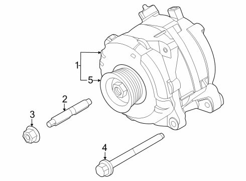 2023 Ford Bronco ALTERNATOR ASY Diagram for N2DZ-10346-A