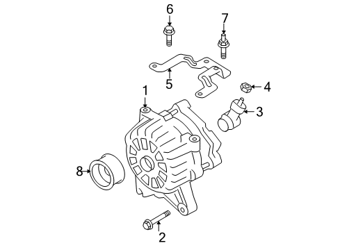 2005 Ford F-150 REMAN ALTERNATOR ASY Diagram for 7L3Z-10346-FRM