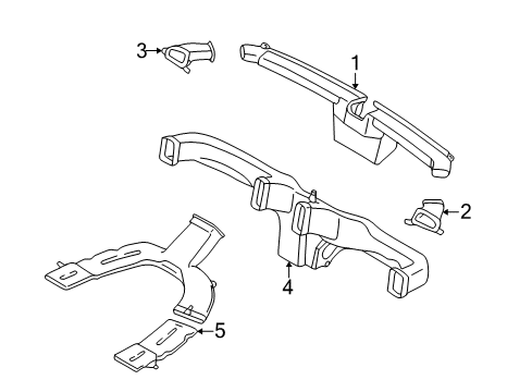 2007 Ford Escape Ducts Diagram 1 - Thumbnail