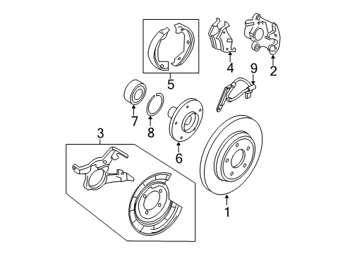 2006 Ford Escape Rear Brakes Diagram 2 - Thumbnail