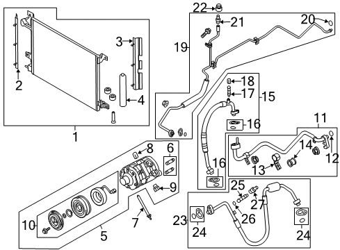 2013 Ford Mustang Compressor Assembly Diagram for BR3Z-19703-C