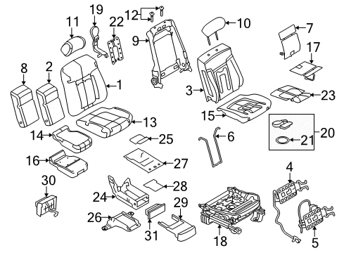 2010 Ford F-150 Track Assembly - Seat Diagram for 9L3Z-1661705-A