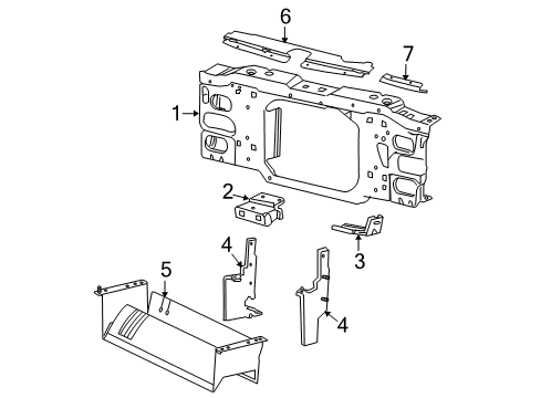 2004 Ford Ranger Deflector - Air Diagram for YL5Z-8311-AA