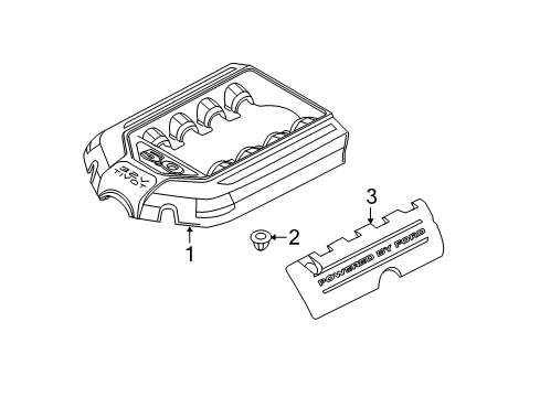 2011 Ford Mustang Engine Appearance Cover Diagram 2 - Thumbnail