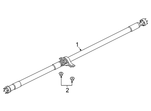 2023 Ford Bronco Sport Drive Shaft - Rear Diagram