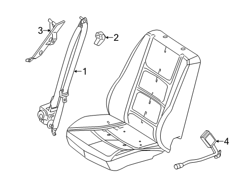 2011 Lincoln MKZ Seat Belt Diagram 1 - Thumbnail