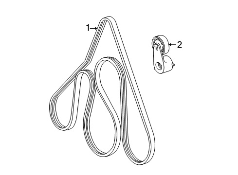 1998 Ford Ranger Belts & Pulleys, Maintenance Diagram 1 - Thumbnail