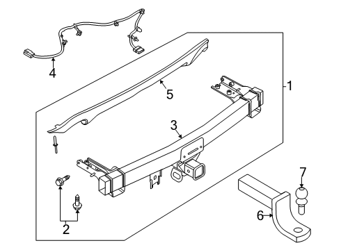 2021 Ford Escape Trailer Hitch Components Diagram