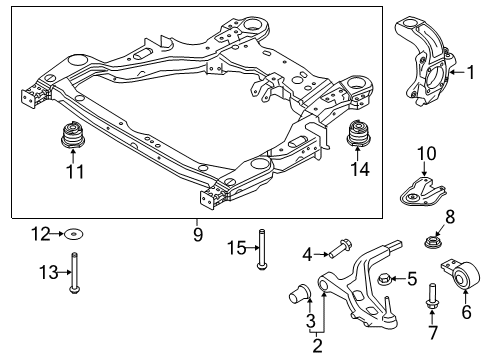 2015 Ford Taurus Arm Assembly - Front Suspension Diagram for FA5Z-3078-A