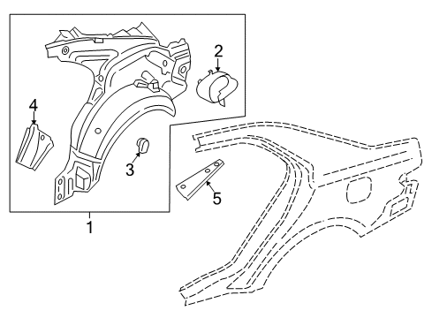 2017 Lincoln Continental Reinforcement - Striker Diagram for GD9Z-54250A07-A