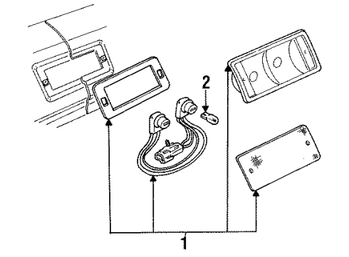 1993 Ford Explorer Lamp Assembly - Rear - High Mounted Diagram for F49Z-13A613-B