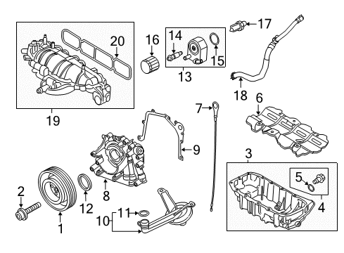 2016 Ford Escape Fuel Tank Sender Assembly Diagram for CV6Z-9A299-B