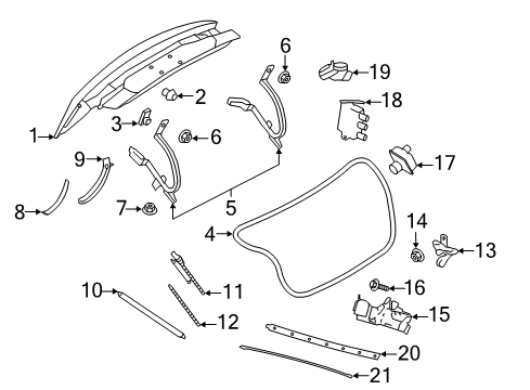 2019 Lincoln Continental Nut And Washer Assembly - Hex. Diagram for -W709603-S442