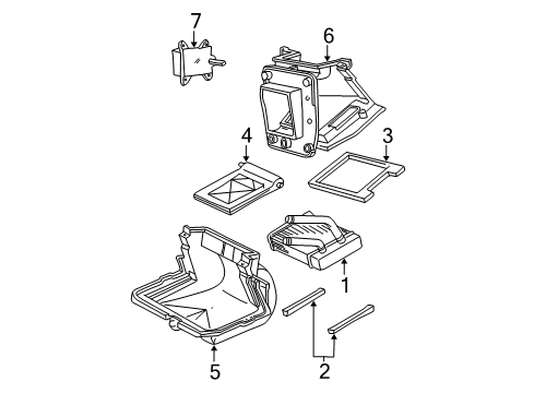 1999 Ford E-350 Econoline Club Wagon A/C Evaporator & Heater Components Diagram 3 - Thumbnail