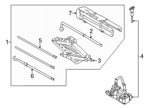 2021 Ford F-150 Jack & Components Diagram