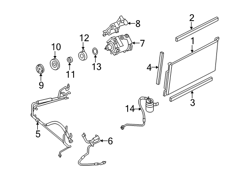 2007 Ford Freestyle Compressor Assembly Diagram for 6F9Z-19703-A