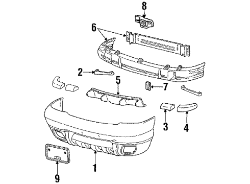 2000 Mercury Mountaineer Cover Diagram for XL2Z-17757-BA