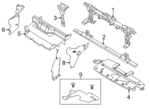 2012 Lincoln Navigator Radiator Support Diagram