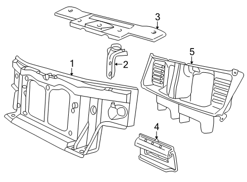 2005 Lincoln Aviator Deflector Diagram for 2C5Z-8327-AA